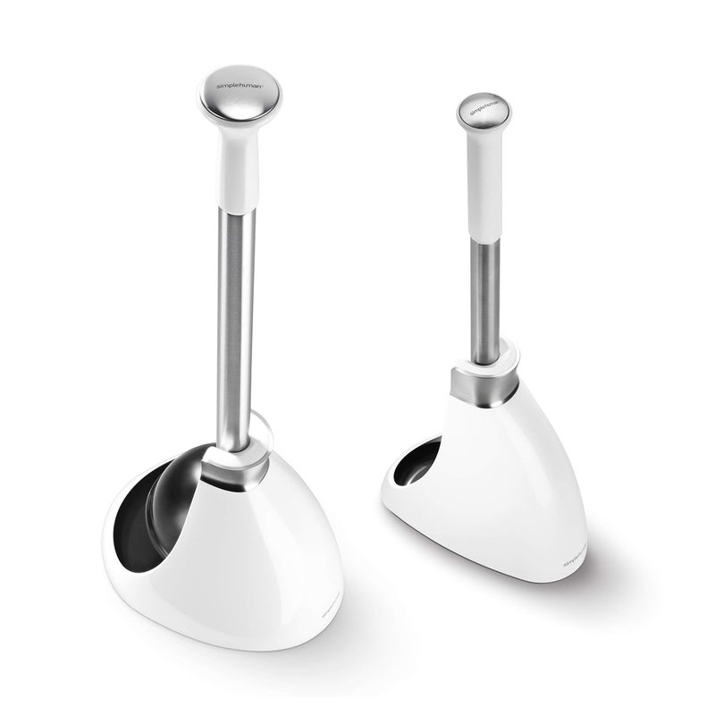 simplehuman Plunger and Toilet Brush Bundle, White - Image 4